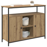 Vidaxl dressoir artisan eiken 100 x 35 x 80 cm bewerkt hout