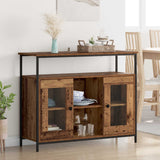 Vidaxl dressoir oud hout 100 x 35 x 80 cm bewerkt hout