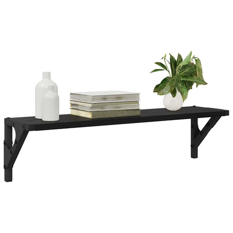 Vidaxl wandplanken 2 st zwart eiken 60 x 15 x 15,5 cm bewerkt hout