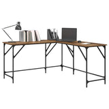 Vidaxl bureau oud hout bewerkt hout 149 x 149 x 75 cm