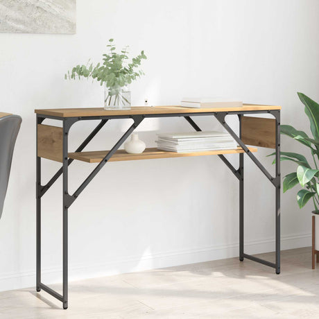 Vidaxl consoletafel artisan eiken bewerkt hout 105x30x75cm