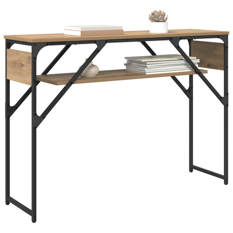 Vidaxl consoletafel artisan eiken bewerkt hout 105x30x75cm