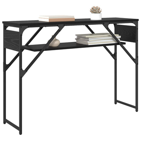 Vidaxl consoletafel zwart eiken bewerkt hout 105x30x75cm