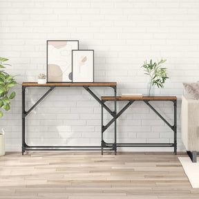 Vidaxl wandtafel 2 st oud hout 100 x 28 x 75 cm bewerkt hout