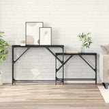 Vidaxl wandtafel 2 st zwart eiken 100 x 28 x 75 cm bewerkt hout