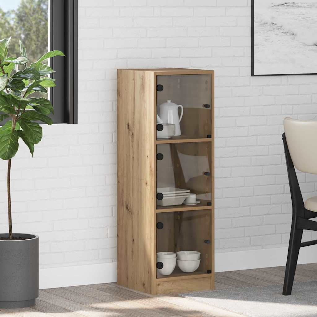 Vidaxl highboard artisan eiken 35 x 37 x 109 cm bewerkt hout