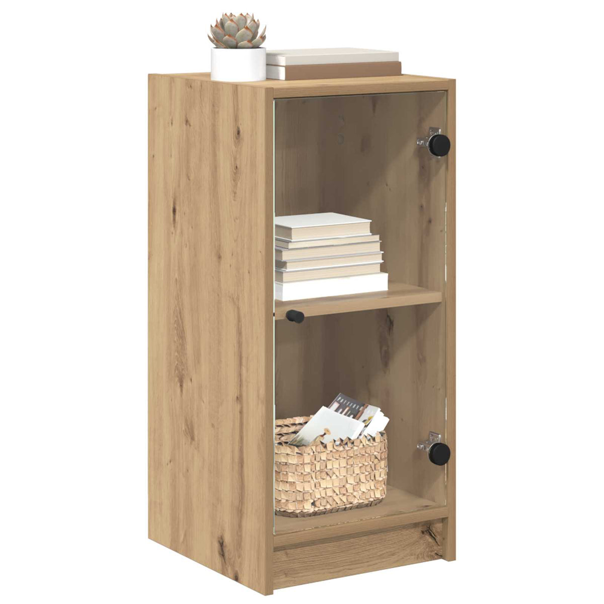 Vidaxl dressoir artisanaal eikenkleurig 35 x 37 x 76 cm bewerkt hout