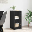 Vidaxl dressoir zwart eiken 35 x 37 x 76 cm bewerkt hout
