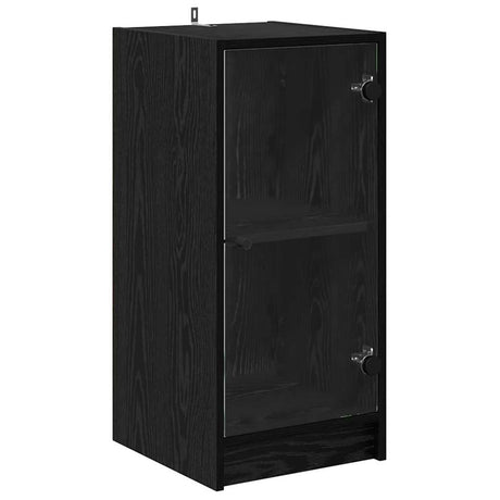 Vidaxl dressoir zwart eiken 35 x 37 x 76 cm bewerkt hout