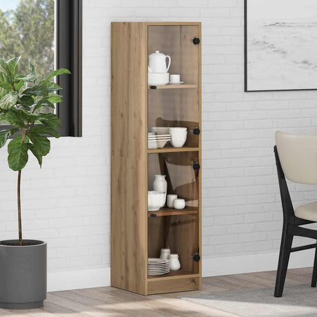 Vidaxl highboard artisan eiken 35 x 37 x 142 cm bewerkt hout
