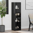 Vidaxl highboard zwart eiken 35 x 37 x 142 cm bewerkt hout