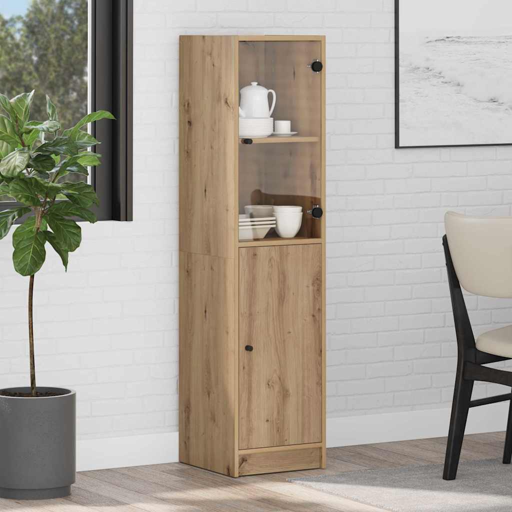 Vidaxl highboard artisan eiken 35 x 37 x 142 cm bewerkt hout