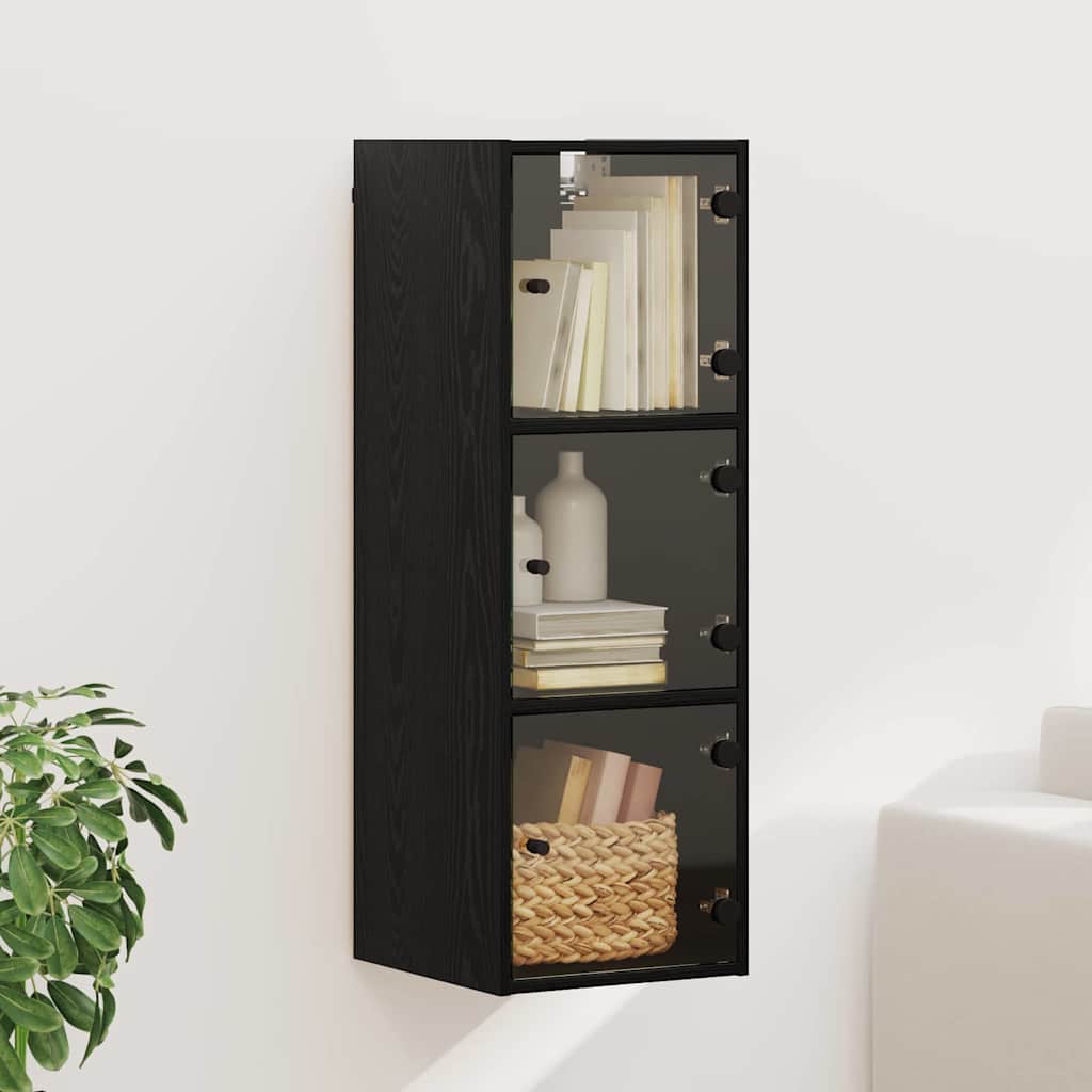 Vidaxl wandkast 35 x 37 x 102 cm bewerkt hout zwart eiken