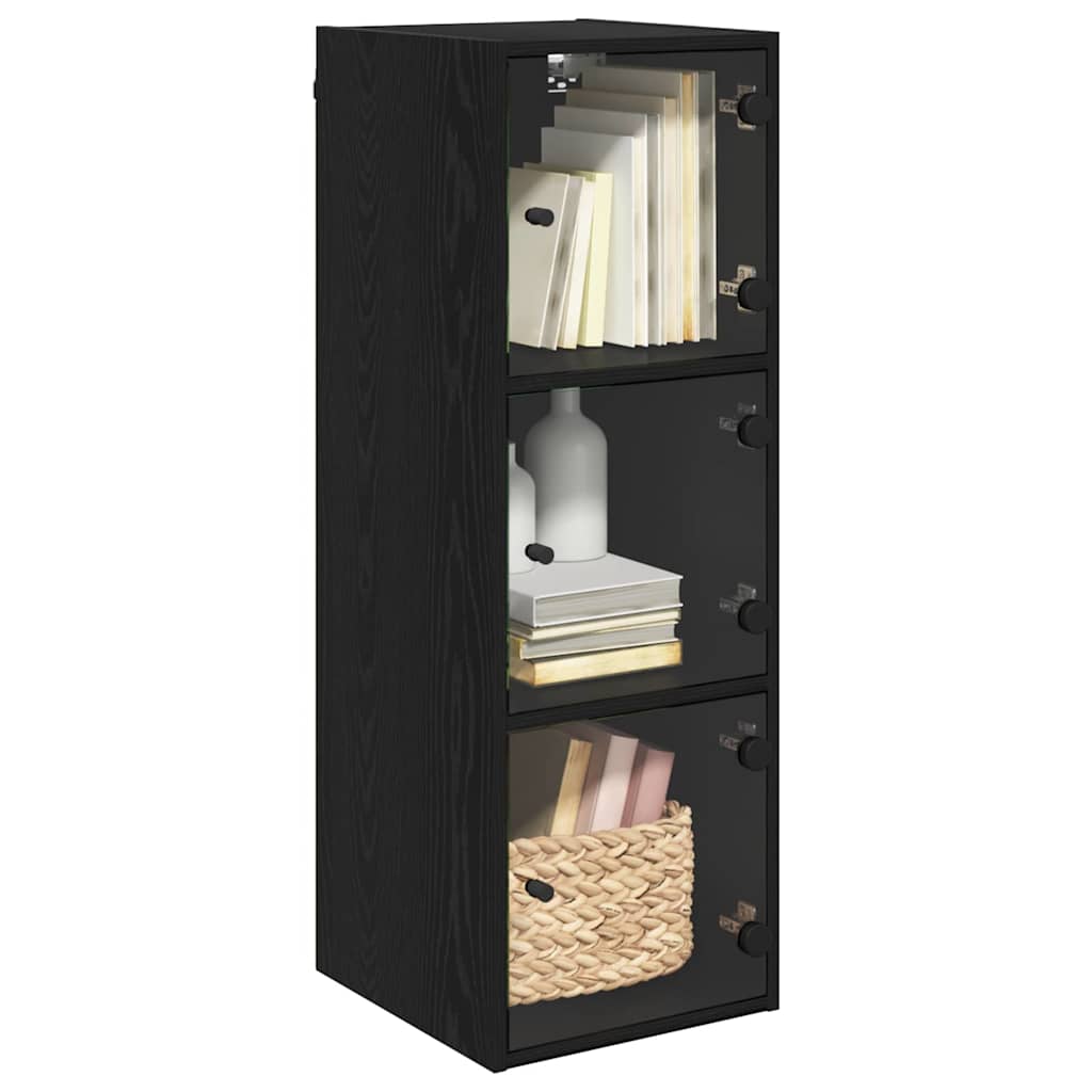 Vidaxl wandkast 35 x 37 x 102 cm bewerkt hout zwart eiken