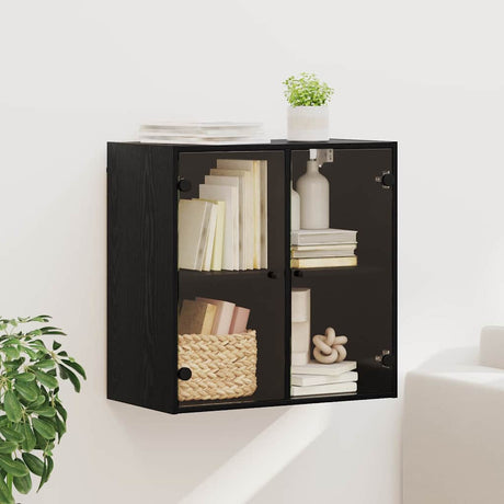 Vidaxl wandkast 68 x 37 x 68,5 cm bewerkt hout zwart eiken