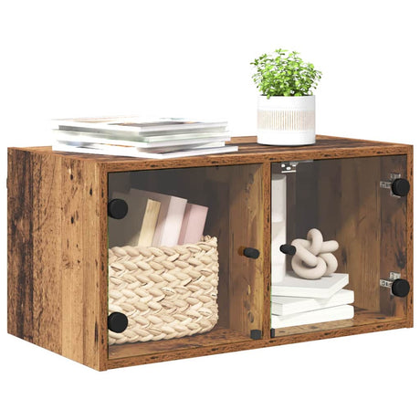 Vidaxl wandkast 68 x 37 x 35 cm bewerkt hout oud hout