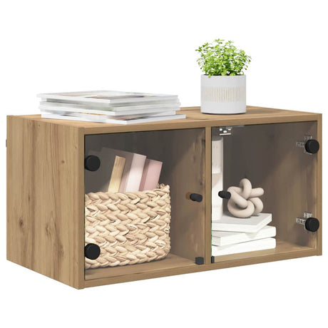 Vidaxl wandkast 68 x 37 x 35 cm bewerkt hout artisan eiken