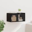 Vidaxl wandkast 68 x 37 x 35 cm bewerkt hout zwart eiken