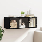 Vidaxl wandkast 102 x 37 x 35 cm bewerkt hout zwart eiken