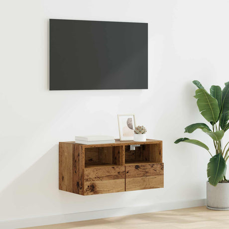 Vidaxl tv wandkast 60 x 30 x 30 cm oud hout bewerkt hout