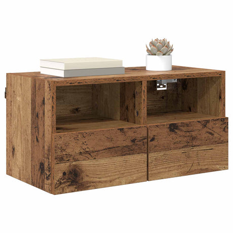 Vidaxl tv wandkast 60 x 30 x 30 cm oud hout bewerkt hout