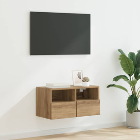 Vidaxl tv wandkast 60 x 30 x 30 cm artisan eiken bewerkt hout