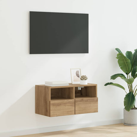 Vidaxl tv wandkast 60 x 30 x 30 cm artisan eiken bewerkt hout