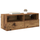 Vidaxl tv wandkasten 2 st oud hout bewerkt hout