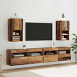 Vidaxl wandgemonteerde tv-kasten 2 st oudhout bewerkt hout