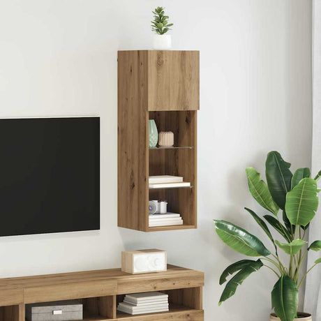 Vidaxl wandgemonteerd tv-meubel 30,5 x 30 x 90 cm artisan eiken