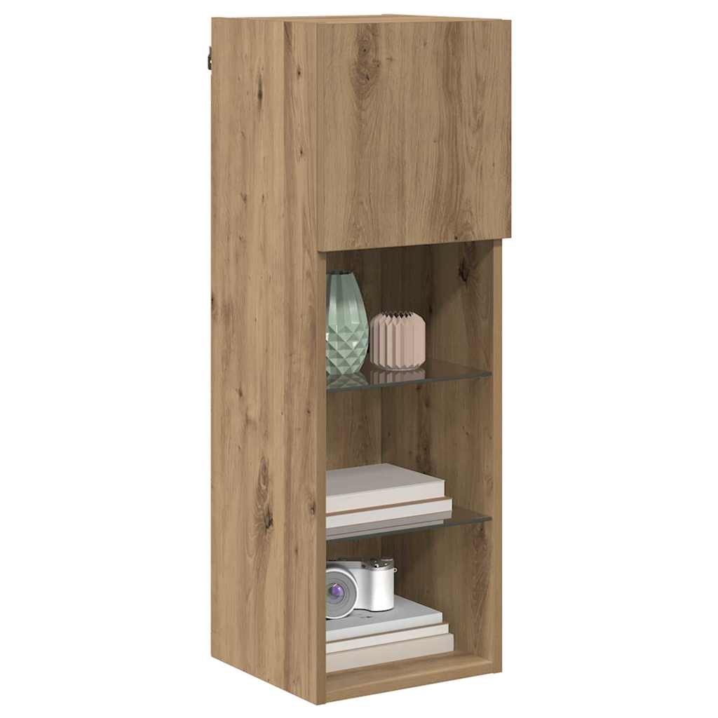 Vidaxl wandgemonteerd tv-meubel 30,5 x 30 x 90 cm artisan eiken