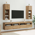 Vidaxl wandgemonteerde tv-kasten 2 st artisan eiken bewerkt hout