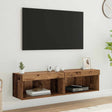 Vidaxl tv-meubelset 2 st oud hout bewerkt hout