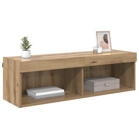 Vidaxl tv-wandkast 100 x 30 x 30 cm artisan eiken bewerkt hout