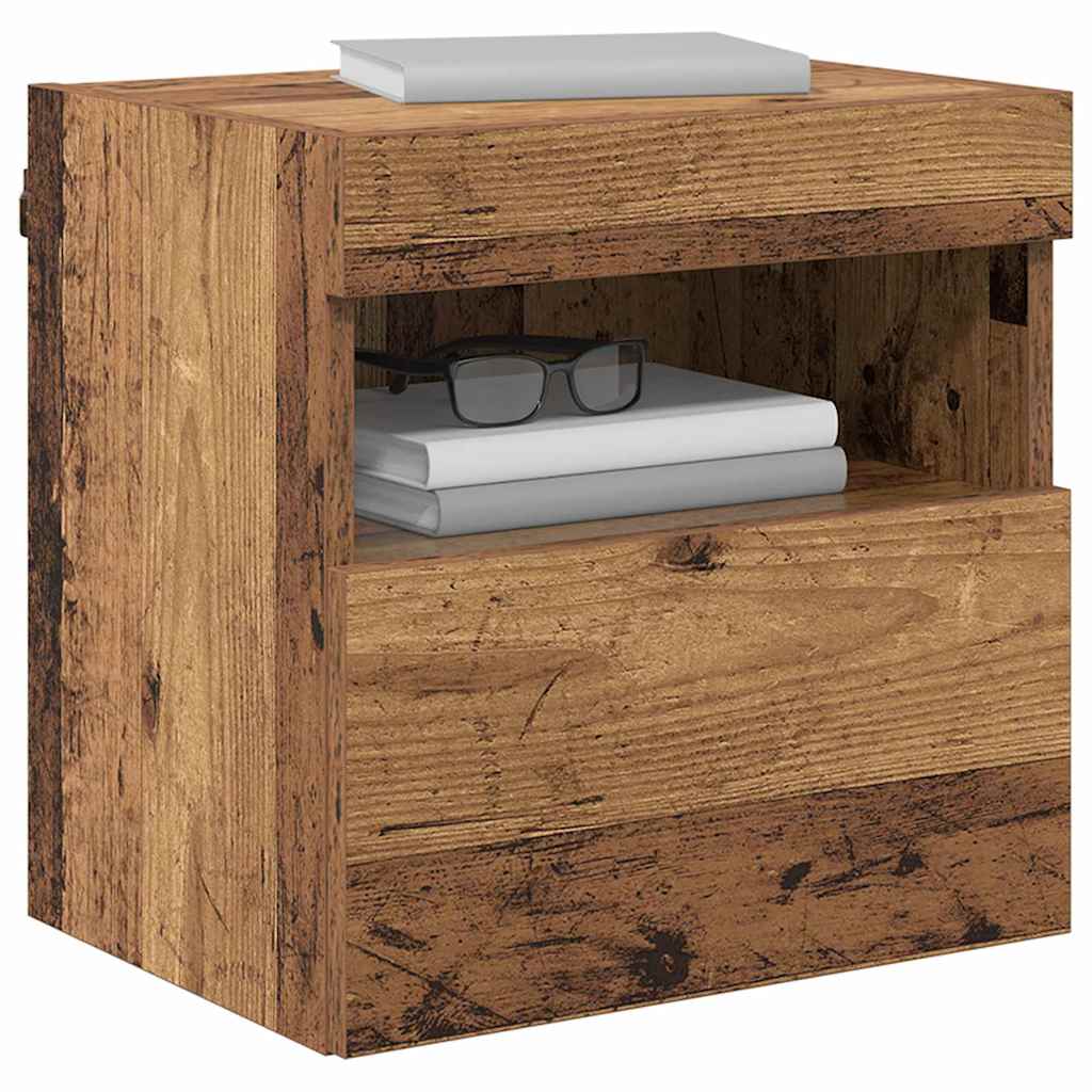 Vidaxl tv wandkasten 2 st oud hout bewerkt hout