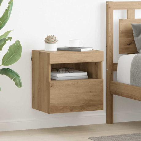 Vidaxl tv wandkasten 2 st artisan eiken bewerkt hout