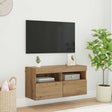 Vidaxl tv wandkast 80 x 30 x 40 cm artisan eiken bewerkt hout