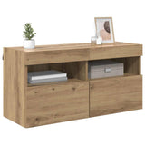 Vidaxl tv wandkast 80 x 30 x 40 cm artisan eiken bewerkt hout