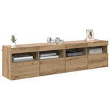 Vidaxl tv wandkasten 2 st artisan eiken bewerkt hout