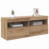 Vidaxl tv wandkast 100 x 30 x 40 cm artisan eiken bewerkt hout