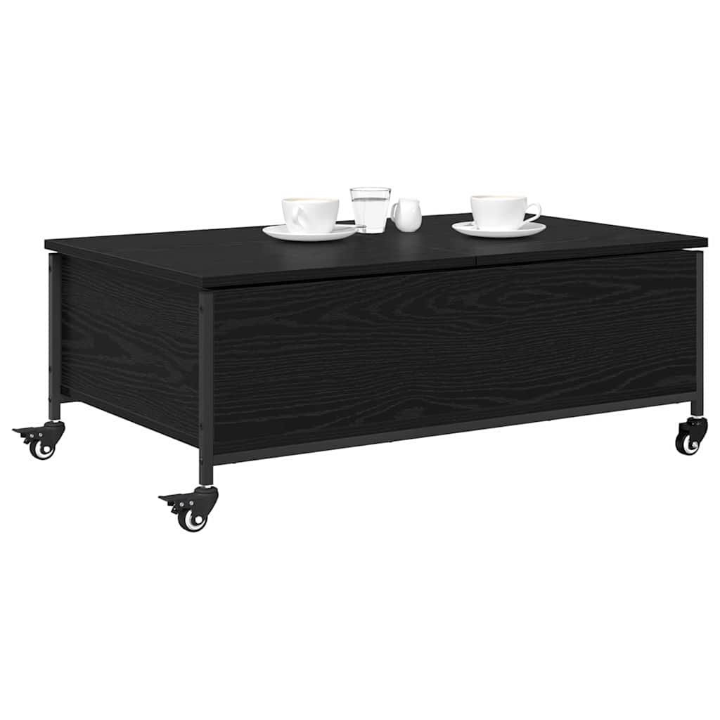 Vidaxl salontafel zwart eiken 91 x 55 x 32 cm bewerkt hout