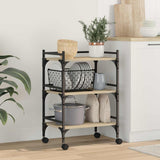 Vidaxl keuken trolley sonoma eiken 50 x 35 x 75,5 cm bewerkt hout