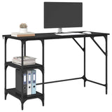 Vidaxl bureau zwart eiken 120 x 50 x 75 cm bewerkt hout