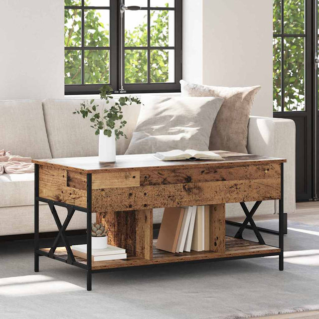 Vidaxl salontafel oud hout 100 x 55 x 48.5 cm bewerkt hout