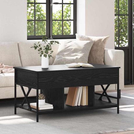 Vidaxl salontafel zwart eiken 100 x 55 x 48.5 cm bewerkt hout