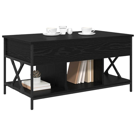 Vidaxl salontafel zwart eiken 100 x 55 x 48.5 cm bewerkt hout