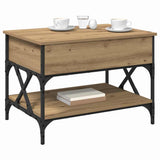 Vidaxl salontafel artisan eiken 70x50x50cm bewerkt hout
