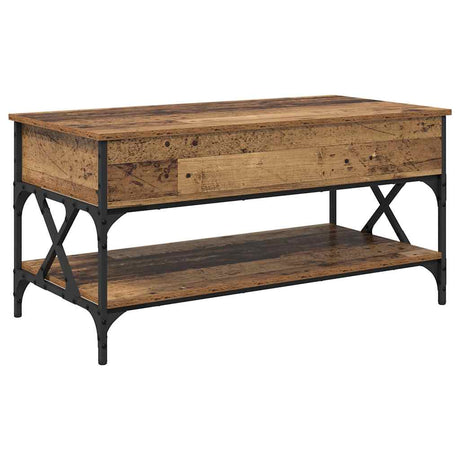 Vidaxl salontafel oud hout 100 x 50 x 50 cm bewerkt hout