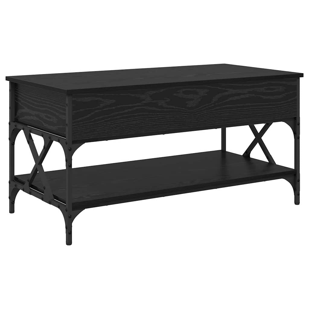 Vidaxl salontafel zwart eiken 100 x 50 x 50 cm bewerkt hout