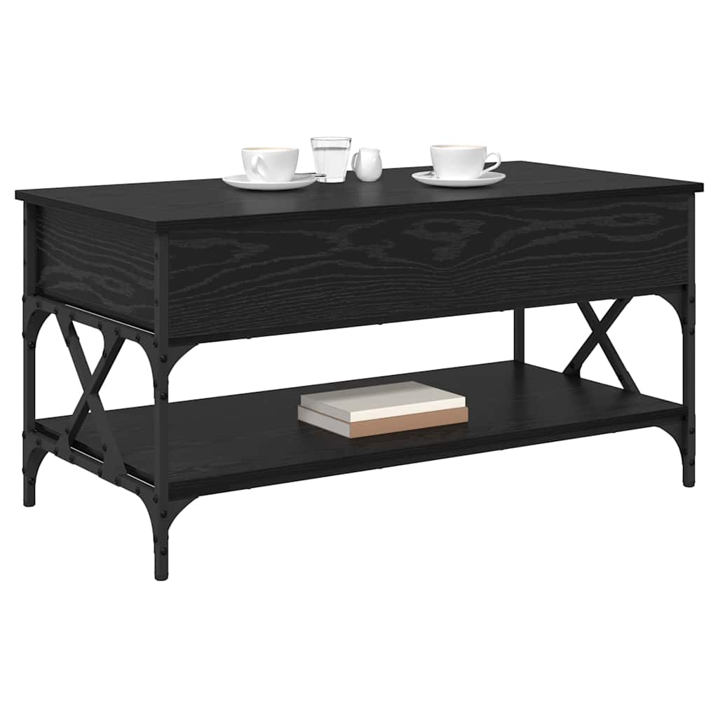 Vidaxl salontafel zwart eiken 100 x 50 x 50 cm bewerkt hout
